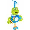 CARTOON Peluche Ranocchio Carillon Lelly Baby World 29 cm con Sonaglio Dentaruolo e Specchietto Gioco Sensoriale Neonato da Passeggino e Lettino Morbido e Sicuro (Azzurro)