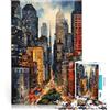 AITEXI puzzle 1000 pezzi per adulti New York Giocattoli che creano dipendenza e sfidano l'intelligenza del cervello Decorazione d'arte per la casa 38x26cm