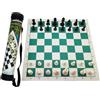 F Fityle Scacchiera da Viaggio con Scacchiera Arrotolabile, Comoda con Tubo di Trasporto, Giochi da Tavolo da Viaggio Portatili per Adulti Principianti, 52cmx8cmx8cm