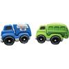 Lexibook, Bio Toys, Set di macchinine parzialmente in Fibra di Grano, Camion della Polizia e Camion dei rifiuti, Blu/Verde, BIOC06