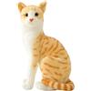 predolo Animali di Peluche Realistici Figure Giocattolo di Peluche di Gatto di Simulazione per L'asilo delle Ragazze dei Bambini, Gatto Arancione da 32 cm