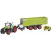 Happy People 34425 - Nikko, Trattore Claas Axion 870 RC + rimorchio Cargos 9600, Verde