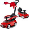 RELAX4LIFE Macchinina a Spinta 3-in-1 per Bambini, Auto a Pedali con Tettuccio Regolabile, Spazio di Stoccaggio Sotto Sedile, Giocattolo da Passeggio con Suoni Realistici, 18-36 Mesi (ROSSO)