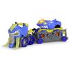 Dickie Toys - Monster Ranger Shark Auto, 32 cm, a partire dai 3 anni, Camion Mammut con rimorchio e veicolo squalo, sistema a ruota libera, luce e suono, batterie incluse