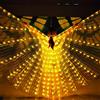JDEFARF Ali di Farfalla Luminose a LED Danzanti, Ali di Danza del Ventre per Bambini, Ali di Farfalla a LED Luminose Illuminate Costumi per Ragazze, Ali con Bastone Telescopico Parte di