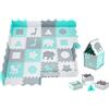 Moby-System Tappeto Puzzle Bambini 150 x 150 cm - Tappetino da Gioco per Neonati e Bambini, Materiale Atossico e Inodore, Supporta Sviluppo Motorio e Primi Passi, Superficie Lavabile - Pmf-2