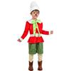 Pegasus COSTUME PINOCCHIO VESTITO FAVOLA DI PINOCCHIO GEPPETTO CARNEVALE (4/5 anni)