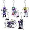 JUSONGKWCP Murders Uzi Portachiavi Cartoon Figura Cyn Uzi J N Cosplay Carino Ciondolo Acrilico Murder D Keychain Decorazioni Pack of 5