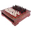 huanzhi Scacchi nel Legno Scacchi Cinesi nel Terracotta retrò Guerrieri nel Legno Do Carving Resina Chessman di Compleanno di Natale Premium
