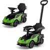 COSTWAY 3 in 1 Lamborghini Auto a Spinta per Bambini, Macchina Cavalcabile con Impugnatura e Scatola di Stoccaggio, Ideale per Bambini 12-36 Mesi (Verde)