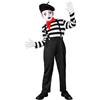 CARTOON Costume Mimo Bambino Stile Parigino con Maglia a Righe Pantaloni Bretelle e Accessori Travestimento Artistico per Carnevale Feste in Maschera Spettacoli Scolastici e Cosplay