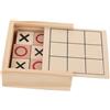 ZUNOXAZ Gioco del Tris in Legno per Bambini e Adulti, Khaki | Tavolo da Gioco Rustico, per Feste e Viaggio, Facile da Riporre, Supporta Giocatori