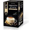 King Cup - 1 Confezione da 10 Bustine Solubili di Cappuccino al Ginseng con Zucchero di Canna, 10 Stick da 10 Gr di Cappuccino Ginseng da Aggiungere a 60 Ml di Acqua Calda, Senza Glutine e Lattosio