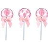 irpot 12 Lecca Lecca Spirale da 30gr + 12 Targhette/Toppers per Festa a Tema (Mongolfiera Rosa)