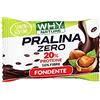 WHY NATURE PRALINA ZERO: snack proteico ricoperto di cioccolato fondente. Gusto Cioccolato Fondente. Senza glutine Formato da 10g.