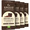 Grezzo Raw Chocolate Cioccolato Fondente Senza Zucchero 85% DECISO con Eritritolo 4x45g - Cacao Crudo Bio Non Tostato - Cioccolato Senza Lattosio - Fondente e Leggero - Lavorato a Pietra