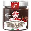 CasaFolino - Crema Spalmabile Artigianale. Vari gusti. Alta qualità. Prodotto Gourmet. Idea Regalo. Made In Italy (220 gr, Fondente e Peperoncino)