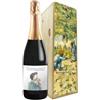 Bottle-Up Regalo festa del papà - Prosecco DOC personalizzato e cassa legno - Idea regalo uomo, festa del Nonno, compleanno papà (Primi passi, Abbraccio)
