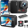 Euorosi 4K 60FPS 48MP Action Cam, 50ft Fotocamera Subacquea Con 64GB Scheda, WIFI Grandangolo 170° Fotocamera per Casco, Telecomando, 2 X 1350 mAh, Accesorios Multiples (64GB)