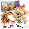 iKidiki Dinosauri per Bambini, Giochi Bambini 3 4 5 6 7 8 Anni Regalo Bambino 3-8 Anni Giocattolo per Scavare Uova di Dinosauro Gioco Bambino 4 5 6 Anni Maschio
