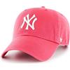 47 Brand New York Yankees Clean Up cap B-RGW17GWSNL-BE, Mens cap with a Visor, Red, One Size EU