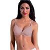 SIELEI 1 Pezzo Reggiseno Donna 2676 Senza Ferretto Push Up in Pizzo - Coppa B, Bianco 5B