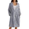 Generic Vestaglia Donna Invernale Pile Vestaglia Corta Accappatoio Morbida Leggero Vestaglia da Camera con Cerniera