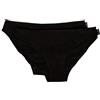 Lovable Slip Donna Mutanda essntial Cotton Confezione 2 Capi Cotone Elasticizzato Articolo L0406, 004 Nero/Black, ITA 2 - INT S - UK S - D 36 - EU 38