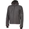 U-POWER DON'T WORRY... BE HAPPY! U-Power Metropolis, giacca in pile da uomo Soft Shell, abbigliamento invernale casual, con cappuccio, tessuto elasticizzato, impermeabile, giacca a vento, cappotto imbottito con zip intera (GREY METEORITE_4XL)