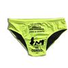 D&Vlab Costume Slip da Mare per Addio al Celibato ''Serata TRANQUILLA'' Uomo Sposo, Grafica Divertente, Giallo o Verde Fluo, Gadget Originale per Festa Addio al Celibato