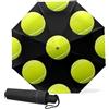 GISPOG Ombrello pieghevole automatico, per palla da tennis, impermeabile, compatto, per sole e pioggia, da viaggio, per donne e uomini, Colore unico, Taglia unica