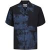 JACK & JONES JACK&JONES PLUS JCOJEFF - Maglietta Rotary AOP Resort SS Pls, Nero, XXXXXL
