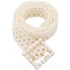 YIRUIDD Cinture di perle per le donne, cintura con perle da sposa, cintura bianca con perline di strass di cristallo per abito formale da sposa