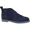 Evoga Scarpe polacchine uomo blu 100% made in Italy casual eleganti in vera pelle (44)