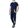 POLO RALPH LAUREN Pantalone Tuta Uomo, Cotone Stretch, Cavallino Ricamato, (IT, Testo, L, Regular, Regular, Standard, Blu)