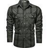 Generic Camicia da Trekking a Maniche Lunghe da Uomo Taglio Classico Camicia Sportiva All'aperto da Uomo Vintage Camicia a Maniche Lunghe Stretch Casual Camicia, verde, XL