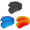 EZReplace Lenti di ricambio compatibili con occhiali da sole Rudy Project Fotonyk (lenti polarizzate) - Adatto per montatura Rudy Project Fotonyk (nero carbonio + blu ghiaccio + rosso fuoco), Nero di