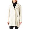 Love Moschino Maxi 3D Effect Embroidery on The Back. Cappotto, Cream, 44 da Donna