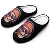 Generic Pantofole da uomo con teschio fumante, stile casual, calde, con suola in gomma, per interni ed esterni, Stile:, 7-8（40-41）