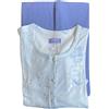 Linclalor Pigiama Donna Interlock Cotone Invernale Serafino e Aperto avanti (IT, Numero, 58, Regular, Regular, Cielo Marlin)