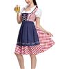 Generic Dirndl Oktoberfest Tedesco Tradizionale Abito per Donna Ragazze Tirolese Vestiti Tirolese Costume Abiti Birra Bavarniano Abito Tedesca Gonna Set Oktoberfest di Ottobre (1-Red, M)