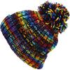 LOUDelephant Berretto con pompon in lana grossa lavorata a maglia larga, SD Elettrico, Taglia unica