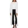 JOPHY & CO. Cardigan Donna Lungo in Viscosa, Maniche Lunghe con Spacchi Laterali, Senza Bottoni e Tasche (cod. 27072) (L, Bianco)