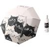 HUANGGG Gatti Ombrello Manuale/Automatico Grande Protezione Solare Ombrello Ombrello Sole e Pioggia Ombrello Multiuso 3 Ombrello Pieghevole per Viaggio