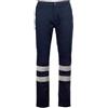 Ergos Workwear Payper Engine Stretch Reflex Pantalone da Lavoro in Twill Stretch Cotone Bande retroriflettenti Chiusura Zip Multitasche (IT, Testo, XXS, Regular, Regular, Blu Navy)