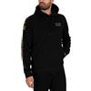 Emporio Armani EA7 Uomo Felpa con Cappuccio con Logo sul Torace, Nero, XXL