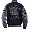 Leather Verse Giacca bomber da uomo Venom Detroit Beverly Hillscop in lana nera e grigia Tom Hardy Baseball Varsity Jacket, Nero & Grigio - Tinta unita, XL