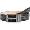 Calvin Klein Cintura Uomo CK Logo Accorciabile - K50K509755 31mm, Black/Nero misura cm.115