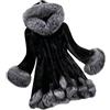 ThiCc Giacche da donna in pelliccia sintetica leopardato cappotto lungo cappotto lungo in visone giacca Sherpa pelosa vestiti da donna popolari 2023, Nero , 5XL
