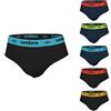 Umbro Pack 6 Paia Slip/Boxer Uomo Cotone Elasticizzato Art.717/718 (Pack 6 Paia Slip Art.717-5 / L)
